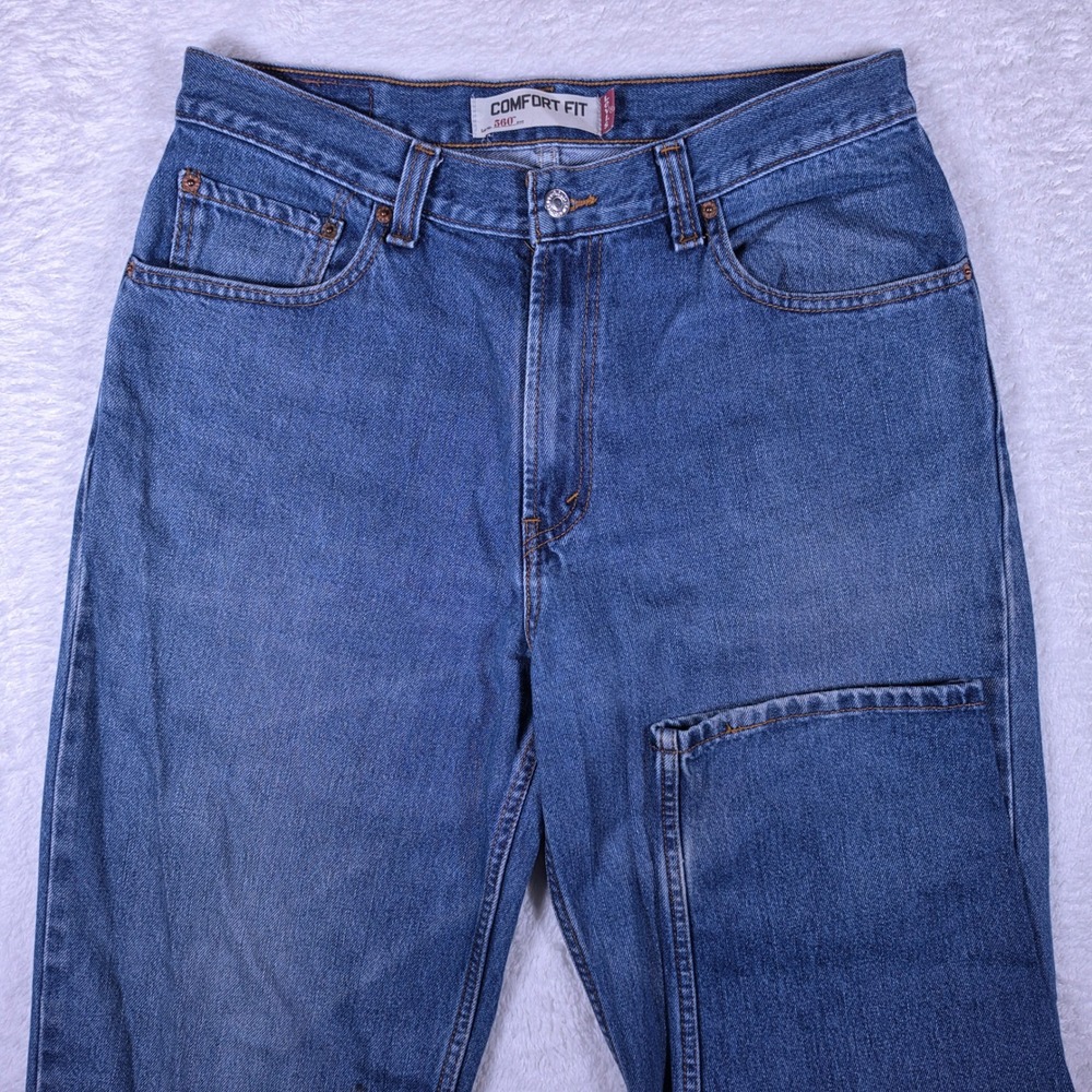 Levi's 560 Comfort Fit Mens 34/32 Blue Denim Relaxed Tapered Jeans 005604886
